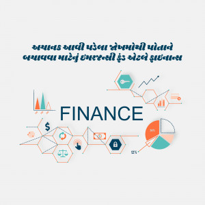 Finance infographic with charts, graphs, and icons