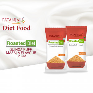 Two packs of Patanjali Roasted Diet Quinoa Puff Masala Flavor snack