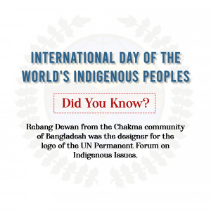 Image commemorating the International Day of the World's Indigenous Peoples with a focus on Rebang Dewan.