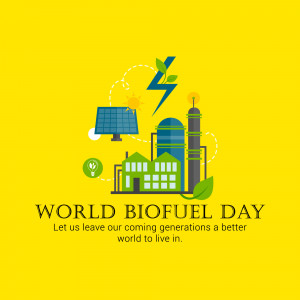 Illustration depicting renewable energy sources for World Biofuel Day