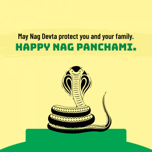 Nag Panchami greeting with a cobra image