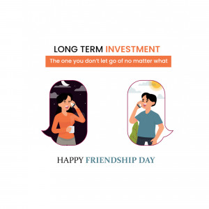 Illustration depicting long term investment and happy friendship day.