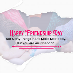 Image depicting friends holding hands with a 'Happy Friendship Day' message.