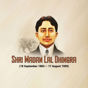 Portrait of Shri Madan Lal Dhingra, an Indian revolutionary and nationalist.