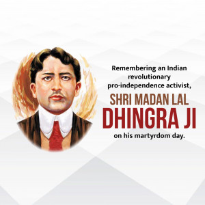 Portrait of Madan Lal Dhingra, an Indian independence activist