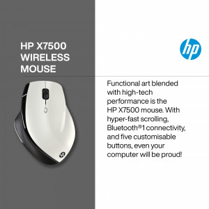 HP X7500 Wireless Mouse - White and Black