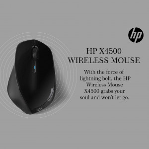 HP X4500 Wireless Mouse on a gray background