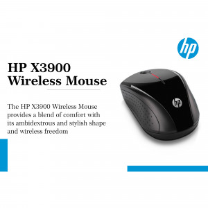 HP X3900 Wireless Mouse on a white background