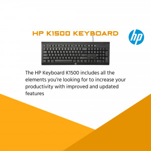 HP K1500 Keyboard - Black