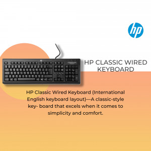 HP Classic Wired Keyboard - Black