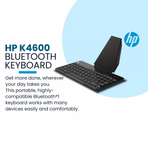 HP K4600 Bluetooth Keyboard - Portable and Compatible