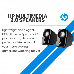 HP Multimedia 2.0 Speakers - Black Stereo Speakers