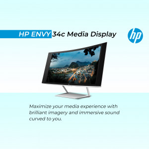 HP ENVY 34c Curved Monitor - Immersive Media Experience
