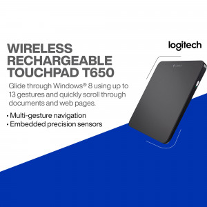 Logitech T650 Wireless Touchpad - Black