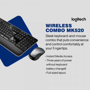 Logitech Wireless Keyboard and Mouse Combo MK520