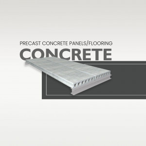 Image of precast concrete panel used for flooring or wall construction.