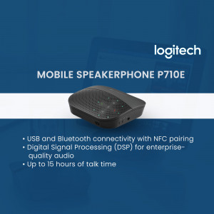 Logitech Mobile Speakerphone P710E - Portable Conference Speaker