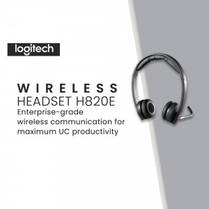 Logitech H820e Wireless Headset for Enterprise Communication