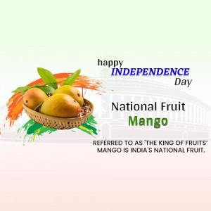 Image of mangoes with Independence Day themed background