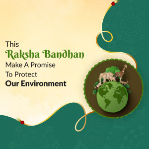 Raksha Bandhan greeting with an environmental theme