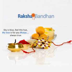 Raksha Bandhan sweets, Rakhi, and traditional items