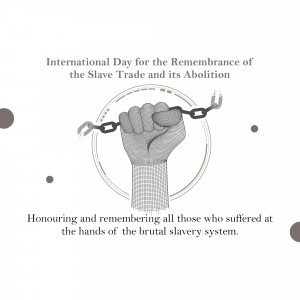 Hand breaking chains, symbolizing freedom from slavery