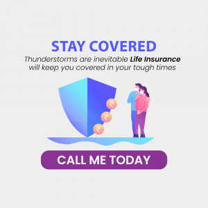 Illustration of a shield protecting a couple with money symbols, promoting life insurance.