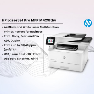 HP LaserJet Pro MFP M429fdw - A4 Black and White Laser Multifunction Printer