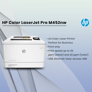 HP Color LaserJet Pro M452nw color printer for business
