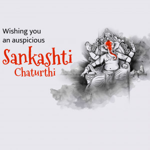 Image of Lord Ganesha with Sankashti Chaturthi wishes