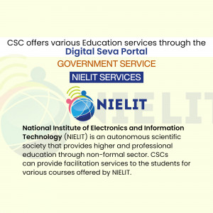 Image showcasing CSC's digital education services through NIELIT.