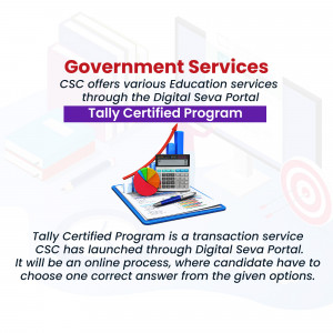 Image showcasing Government Services offered through Digital Seva Portal, including Tally Certified Program.