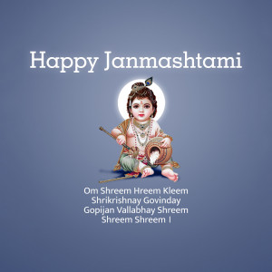 Image of baby Krishna celebrating Janmashtami