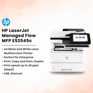 HP LaserJet MFP E52545c A4 Black and White Multifunction Printer