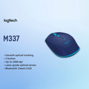 Logitech M337 wireless mouse in blue color