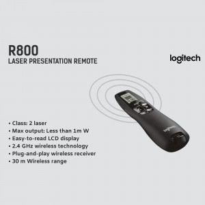 Logitech R800 Laser Presentation Remote with specifications