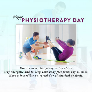 Physiotherapist assisting a patient with an exercise