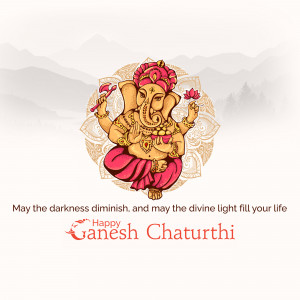 Illustration of Lord Ganesha for Ganesh Chaturthi