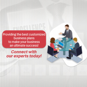 People discussing business plans around a table with a laptop.