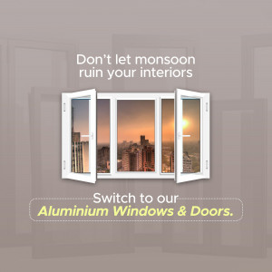 Aluminium windows and doors preventing monsoon damage