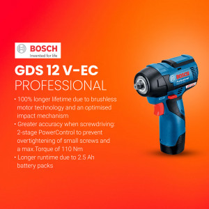 Bosch GDS 12 V-EC Professional cordless impact driver tool