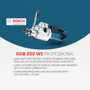 Bosch GDB 350 WE Professional core drilling machine on a white background