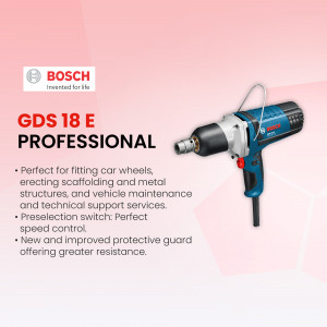 Bosch GDS 18 E Professional impact wrench tool for car wheels and vehicle maintenance