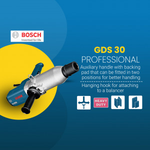 Bosch GDS 30 Professional Impact Wrench with Auxiliary Handle