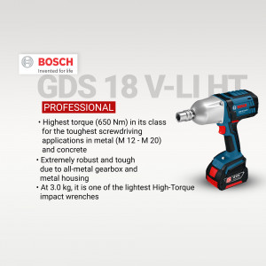 Bosch GDS 18 V-LI HT Professional cordless impact wrench