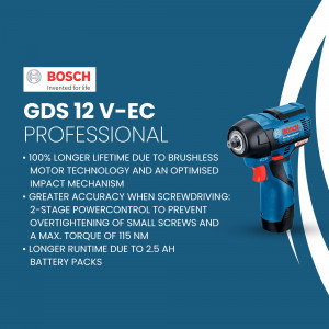 Bosch GDS 12 V-EC Professional cordless impact driver tool