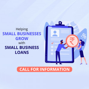 Illustration of people working on a checklist with a mobile phone and rupee symbol, promoting small business loans.