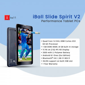 iBall Slide Spirit V2 Performance Tablet PC with Cricket Display