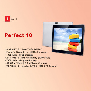 iBall Perfect 10 Android Tablet with specifications