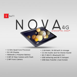 iBall Nova 4G Android Tablet with specifications